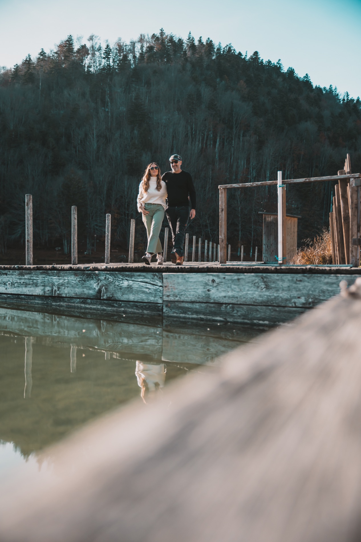 La spiaggia di Bazzario sul Lago di Lavarone