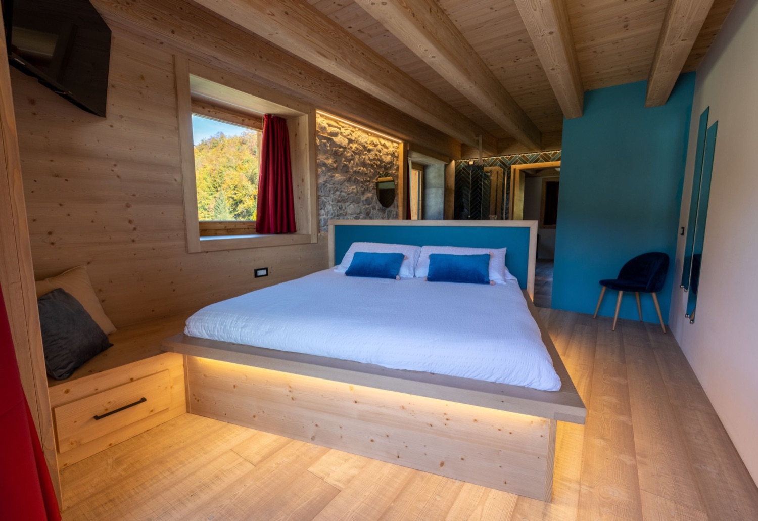 Apart Junior Suite «Blue», la zona notte — Bazzario · Lago di Lavarone
