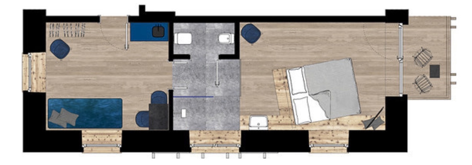 Planimetria · Apart Junior Suite «Blue»