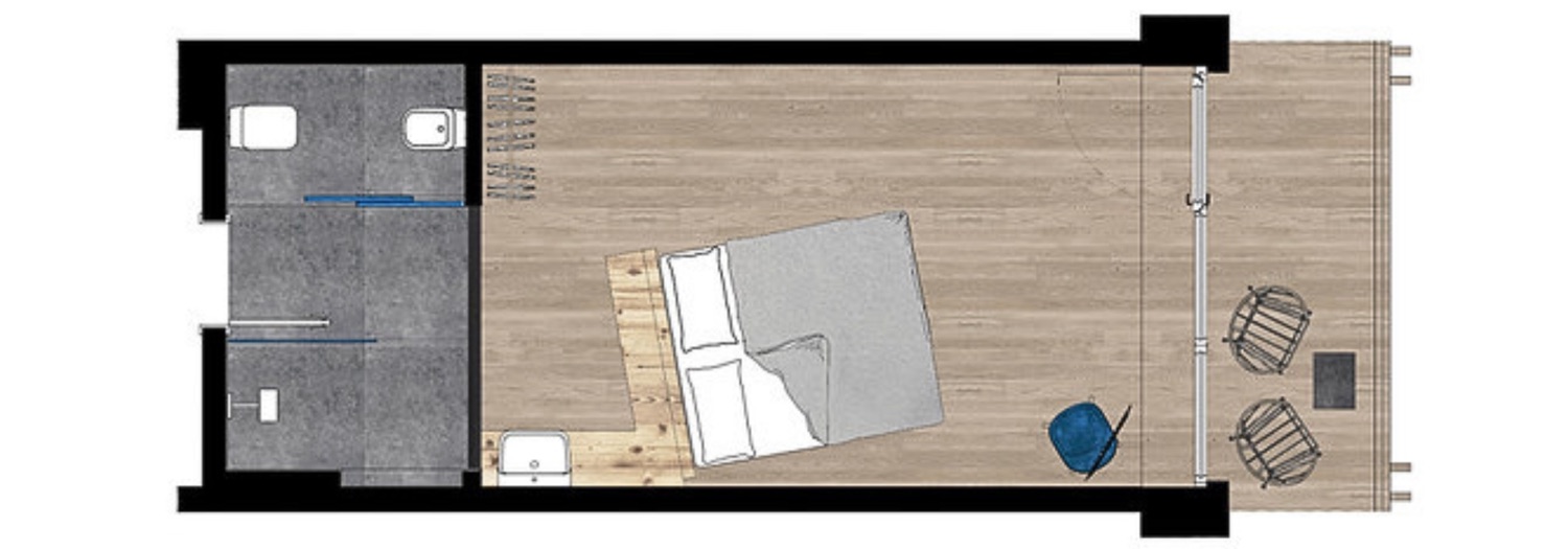 Planimetria · Romantic Grey Junior Suite