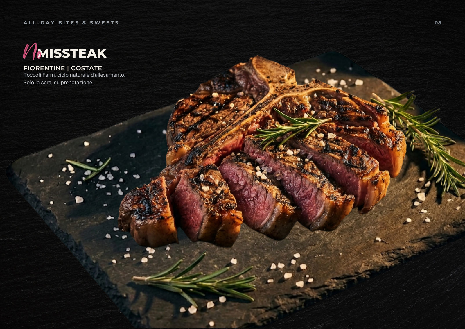 Menu Bistrò Bazzario · fiorentine e costate